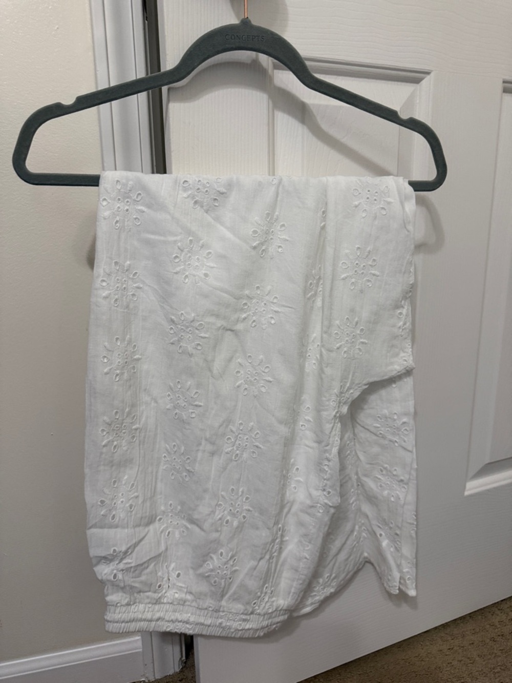 Abercrombie & Fitch White Eyelet Swim Coverup